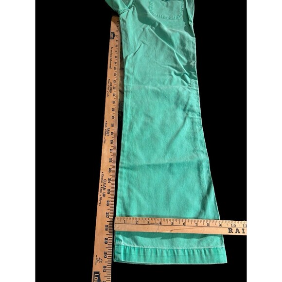 Vintage Y2K 90s Mossissue Mossimo Mint Green Denim flare Pants Size 7 cotton - Picture 6 of 11